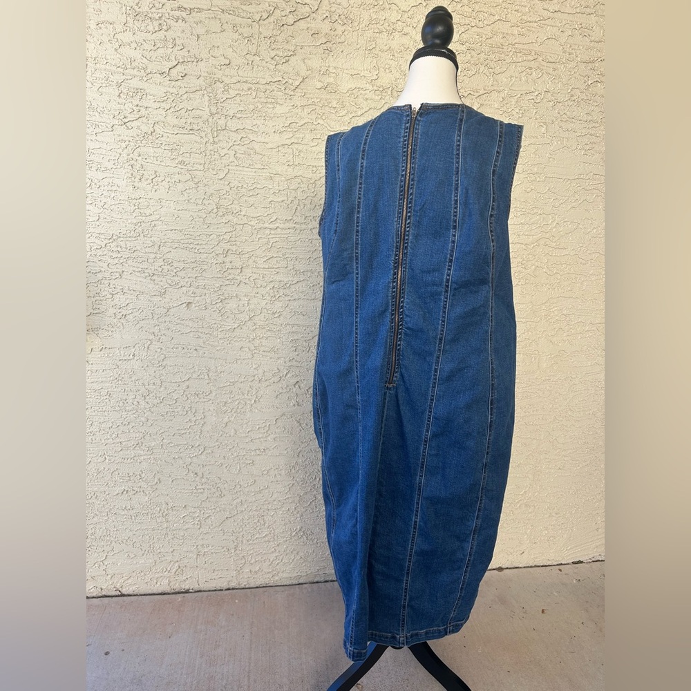 Sofia By Sofia Vergara Blue Denim Midi Dress - image 4